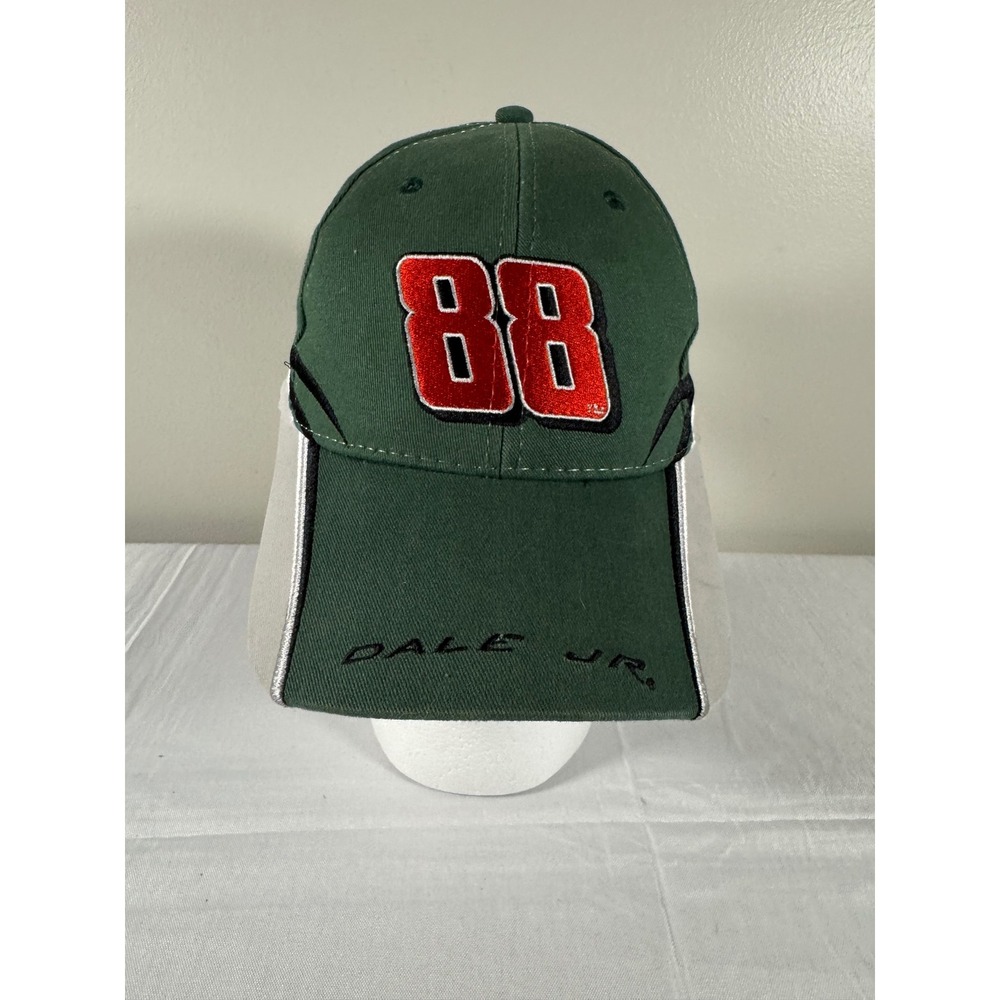 Winners Circle Dale Earnhardt Jr 88 Amp Energy NASCAR Hat Green Grey Adjustable